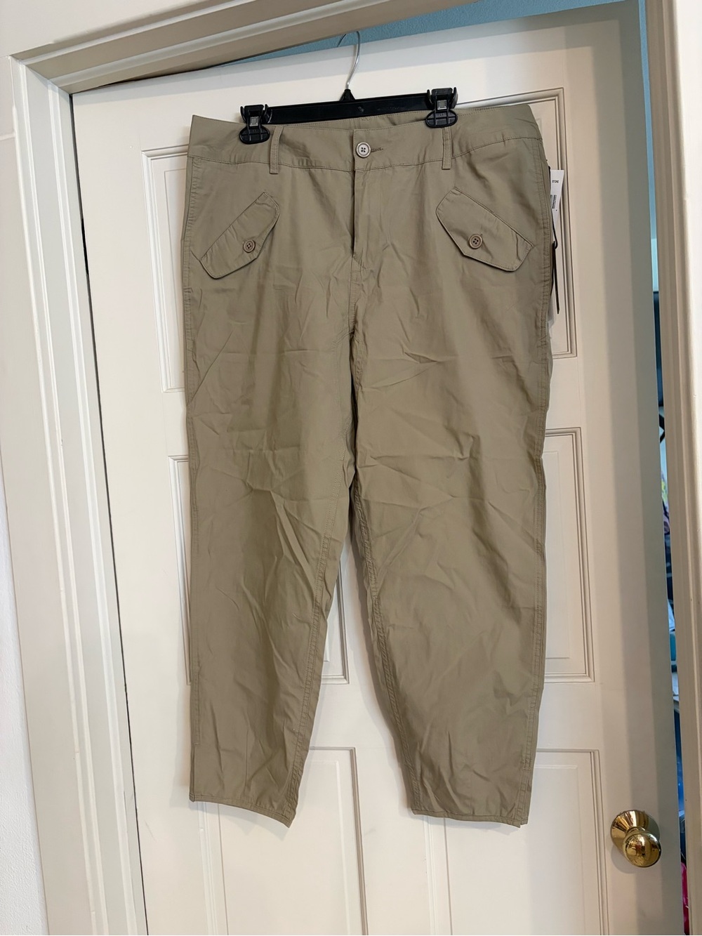 Women’s Casual Cargo-Style Chino Pants - Taupe